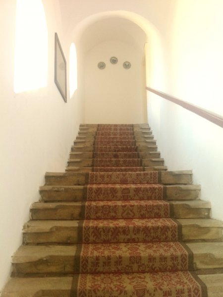 Treppe zum Pfarrhaus